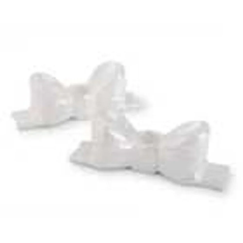 Lot of 14 Iridescent White Ceramic Bow Taper Candle Holders 7 Sets of 2 Coquette